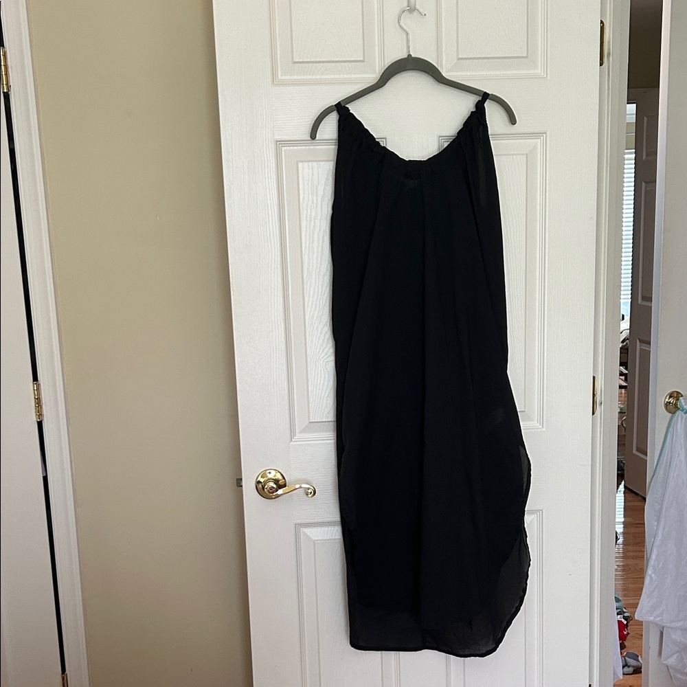 J. Crew Black Sleeveless Swim Cover Up Dress Size M
